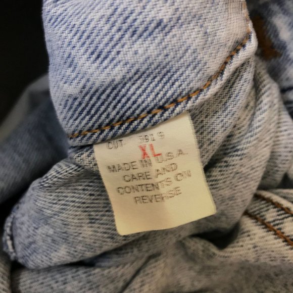 90s Vintage Harley Davidson Motorcycles Adult Extra Large Blue Denim Jacket XL - Picture 8 of 16